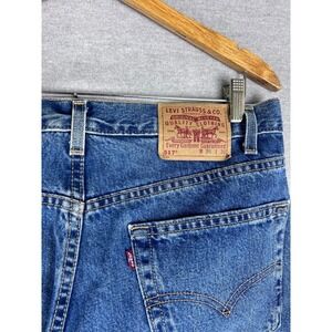Vintage Levis 517 Boot Cut Jeans Mens 36x30 Blue Denim Made in USA 517-4891